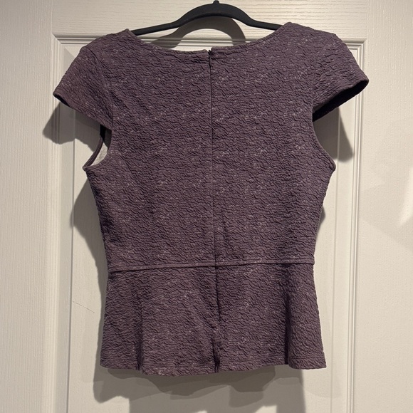 Chic Purple Textured Blouse - Picture 8 of 10